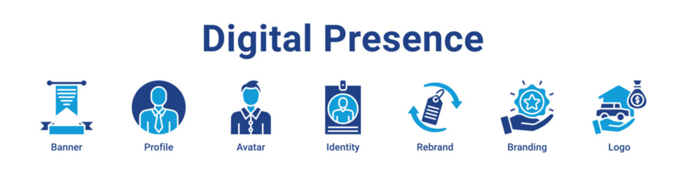 -Digital Presence Web Icon Banner and Collection