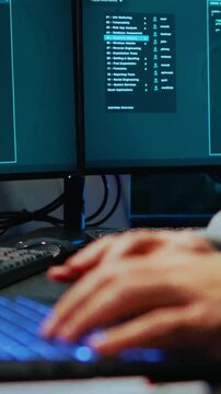 SQL Injection Dangerous Coder Hacking Security System to Steal Big Data in 4K Ultra HD footage
