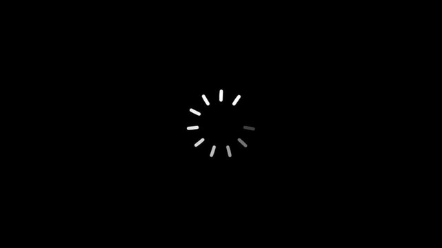 loading bar line progress loop Animation video transparent background with alpha channel. animated circle loading background video icon