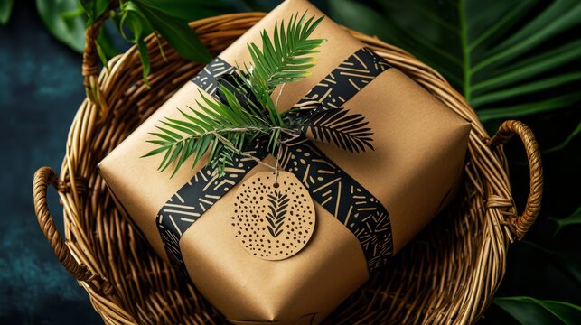 Sustainable gifting solution featuring rustic packaging.
