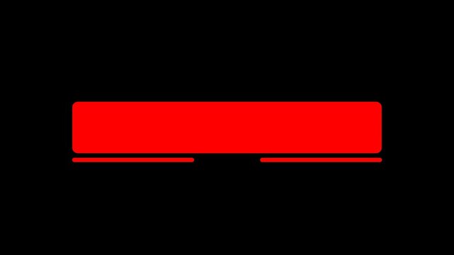Modern red lower third title animation with clean lines and smooth reveal motion. Perfect for broadcasts, presentations, corporate videos, interviews, and media projects. alpha channel