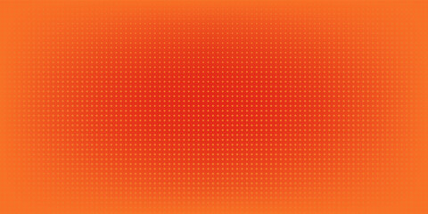 Fototapeta premium Dots halftone orange color pattern gradient texture with technology digital background. Dots pop art comics with summer background. vector ilustration