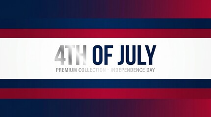 Fototapeta premium 4th of july premium collection independence day banner