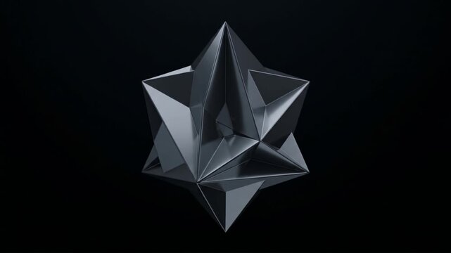 単一の金属ブロックが摩擦ゼロで分割され隙間を形成する抽象的なCG背景