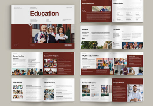 Education Brochure Landscape Template Design