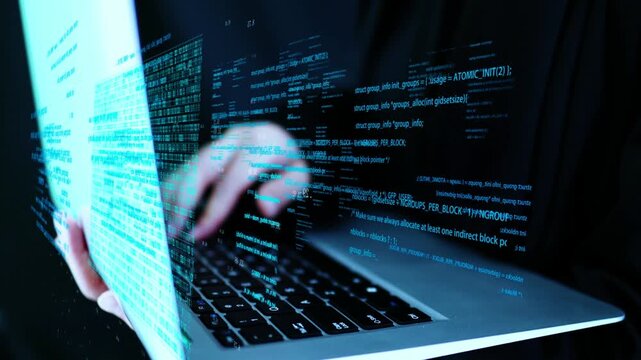 Zero-Day Exploit Hacker Programmer Hacks Into Corporate Network System Mainframe in 4K Ultra HD footage
