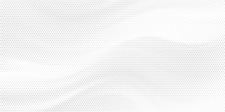 Minimalist grey halftone background with abstract wave pattern. Modern white geometric dot grid texture vector illustration for clean banner design.