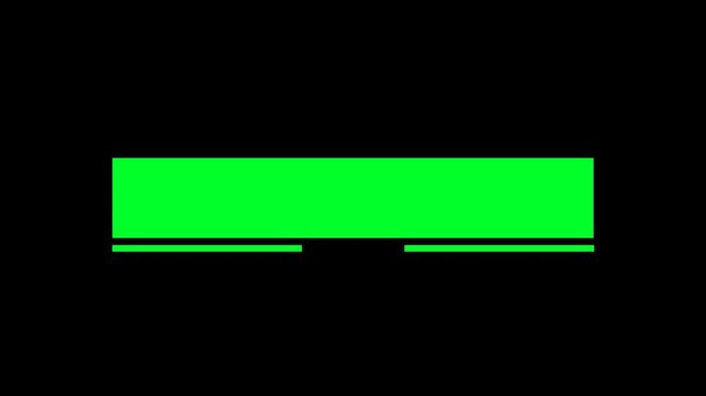 Clean green lower third title animation with smooth reveal motion and professional design. Ideal for corporate videos, broadcasts, presentations, interviews, and media productions. alpha channel