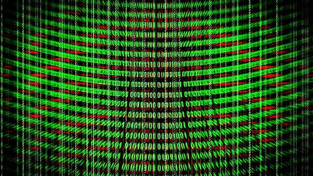 Digital binary code pattern