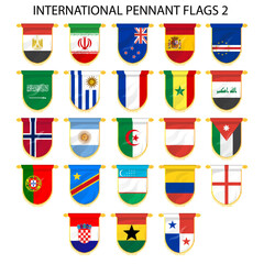 Obraz premium International Pennant Flag Pack 2 world tournament 