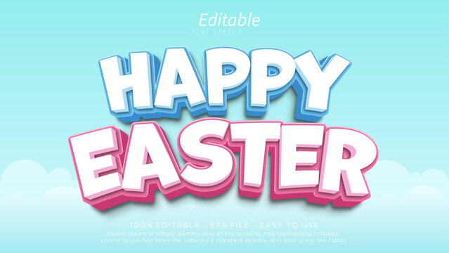 Happy easter day text design