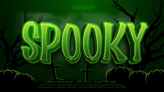 Spooky editbale text effect