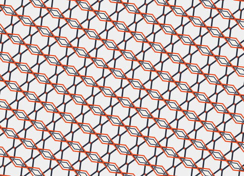 Nature summer ember contour tileable outline background pattern featuring fire orange, apricot, cool gray, juniper, starlight, olive ash, slate, midnight blue