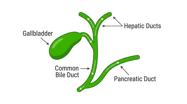 Anatomical of the gallbladder and associated bile duct system anatomy liver