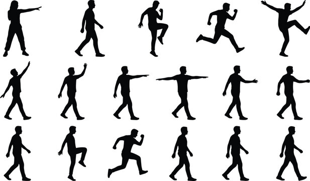 Human Activity Silhouette Collection with Walking Running and Gesture Poses