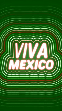 Animaci&oacute;n Tipogr&aacute;fica Vertical Viva M&eacute;xico 9x16 Grito Patrio con Letras Variables Din&aacute;micas para Historias de Redes Sociales