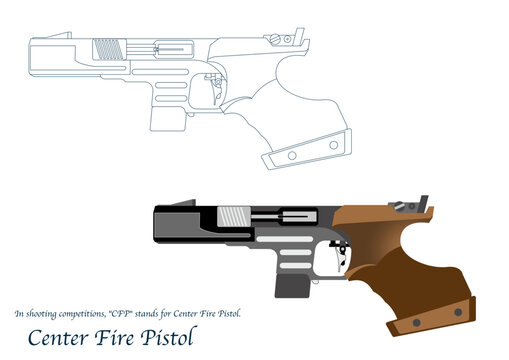 射撃競技における「CFP」とは、センター・ファイア・ピストル（Center Fire Pistol）のことです。