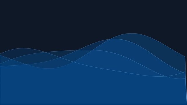 Abstract Blue Wavy Ribbon Lines | Smooth Corporate Presentation Background Loop