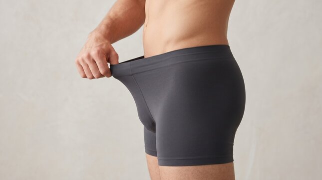 men seamless underwear stretching fabric boxer briefs close up