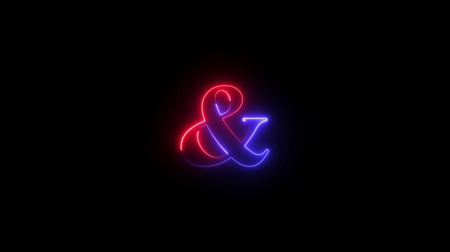 Treble Clef. Musical note. One line art. Song Element Icon. Musical notation. Hand drawn continuous contour drawing. Neon Line art. motion graphic of neon text icon concept. 4k motion video