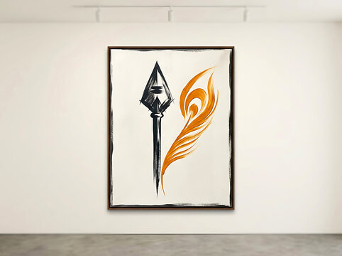 Murugan s Vel Spear And Flame Painting Artistic Watercolor Style murugan