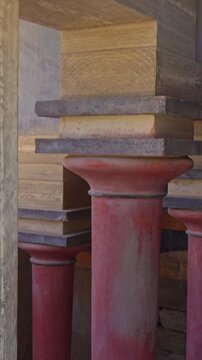 Ancient Minoan ruins at Knossos Palace in Crete, Greece