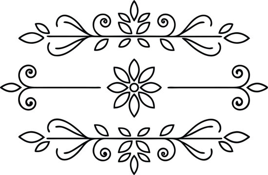 Small Ornamental Elements Collection. Decorative Page Ornament Design Set. Elegant Ornamental Decoration Elements. Vintage Page Decoration Collection. Decorative Flourish Element Set. Ornamental Page