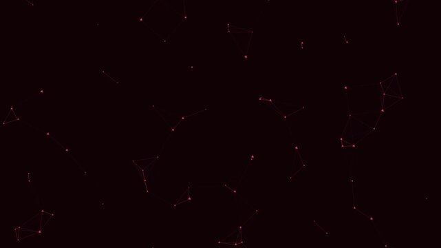 Dynamic Crimson Red Plexus Flow - Geometric Triangle Network Background Loop