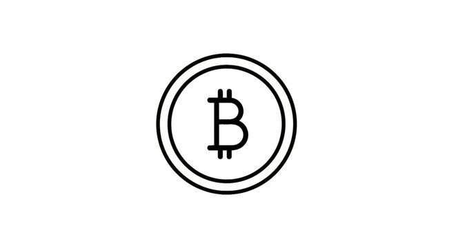 Bitcoin cryptocurrency logo symbol icon.