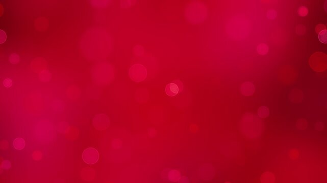 abstract red bokeh lights particles falling animation, valentines day,new year and christmas soft blank social media motion background