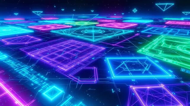 Glowing Pixel Land