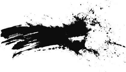 Obraz premium Distressed Brush Texture with Rough Ink Strokes Grunge Wear Effects and Expressive Artistic Composition.