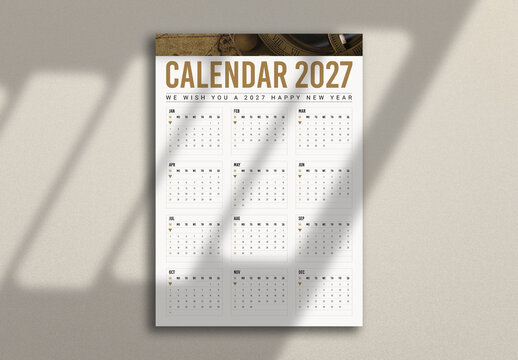 New Calendar Template 2027