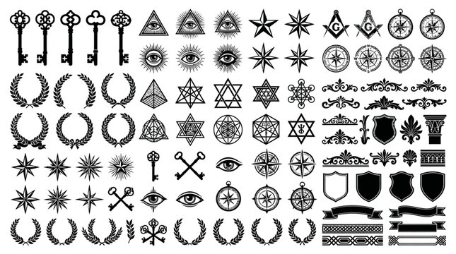 Various Religious and Mystic Symbols.
