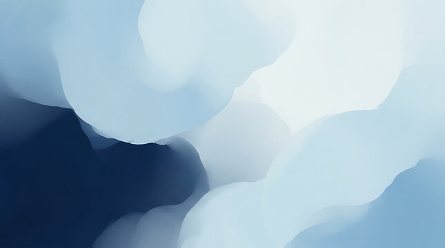 Soft Cloudlike Blue To White Abstract Flow
