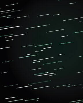 Abstract diagonal teal and white lines on black background