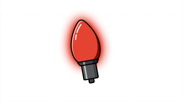 Modern bulb animation. Colorful light bulb. Colorful light for decoration. Cartoon light bulb. Holiday ornaments. 4K animation