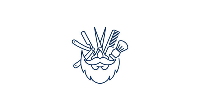 Barber tools and beard design for grooming services