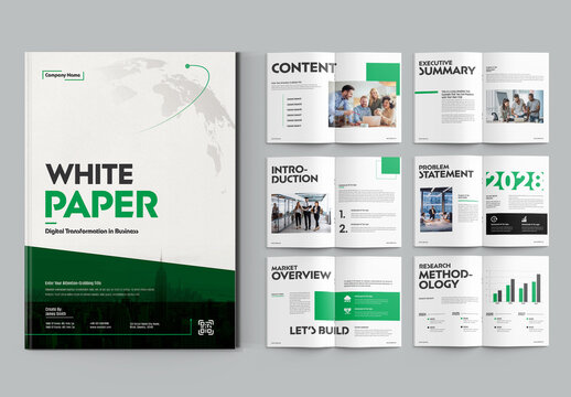 Corporate White Paper Brochure Template
