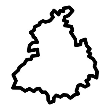 punjab map line icon