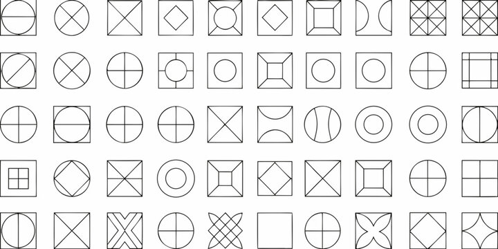 Minimalist Line Laundry Symbols Collection On White Background