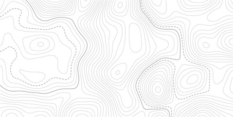 Fototapeta premium Geographic contour map. Abstract outline grid, vector illustration.Modern design with White background with topographic wavy pattern design.paper texture Imitation of a geographical map shades.