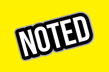 Obraz premium NOTED text effect vector design element