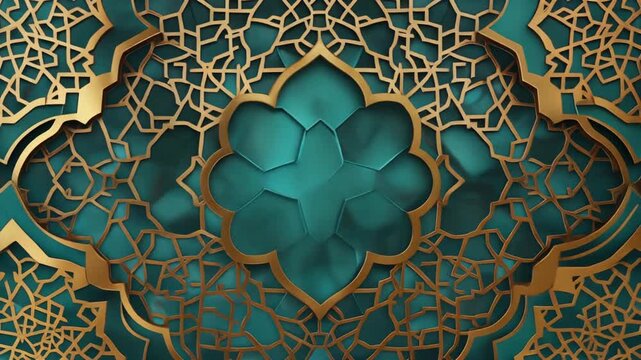 Intricate Islamic Geometric Pattern Background.