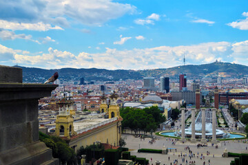 Fototapeta premium Museu Nacional d'Art de Catalunya, Barcelona, Spain. also known by its initials MNAC, is a museum located in the National Palace, on the hill of Montjuïc