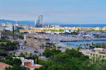Fototapeta premium World Trade Center Barcelona, Spain. WTCB is a business park located in Barcelona, opened on 22 July 1999. This business center is located on the waterfront close to the city center