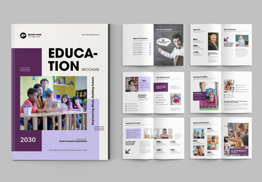 Education Brochure Template Layout