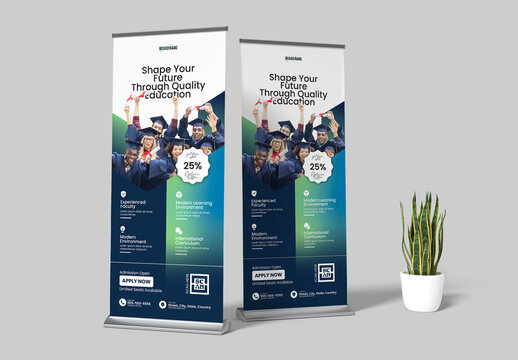 Modern Education Roll Up Banner Template