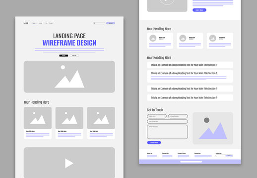 Modern Web UI Wireframe Template