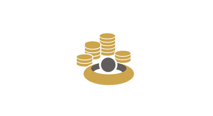 Coins Stacked on a Piggy Bank. © Jajan